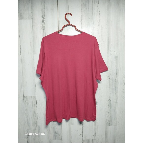 Venezia 26/28 Red V Neck Short Sleeve Tee NWT - Picture 5 of 6